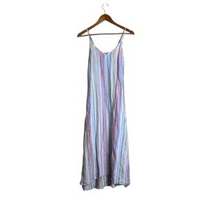 C&C‎ California 100% linen striped maxi dress